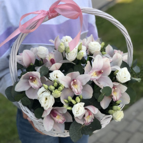Корзина цветов Волшебная орхидея