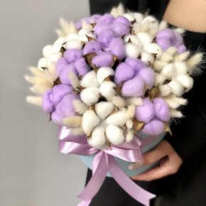 Box M из сухоцветов Лавандовое облако